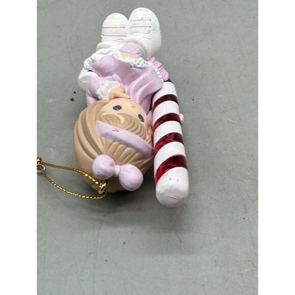 Brighten Up Christmas Vintage Precious Moments Ornament girl on candy cane READ - Picture 6 of 7